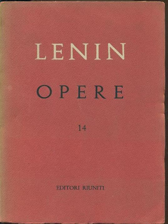 Opere 1908 - Lenin - copertina