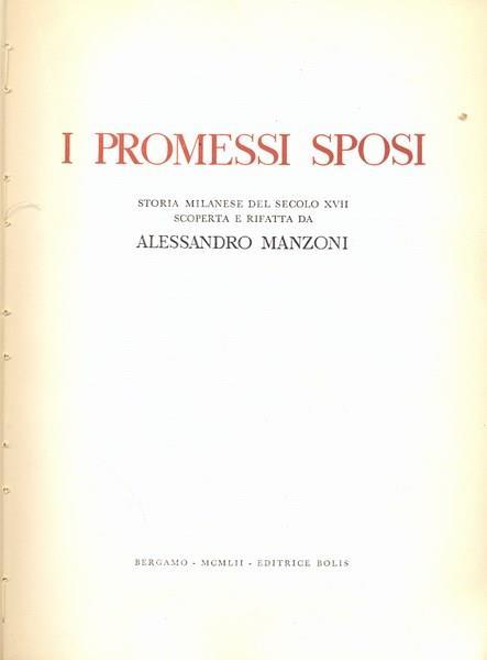 I promessi sposi - Alessandro Manzoni - copertina