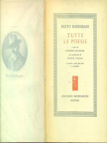 Tutte le poesie - Berto Barbarani - copertina