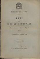 Città di Casale Monferrato Atti del consiglio comunale anno 1877-78 fascicolo XL 1878 - 2