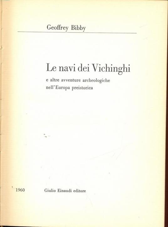 Le navi dei Vichinghi - Geoffrey Bibby - copertina