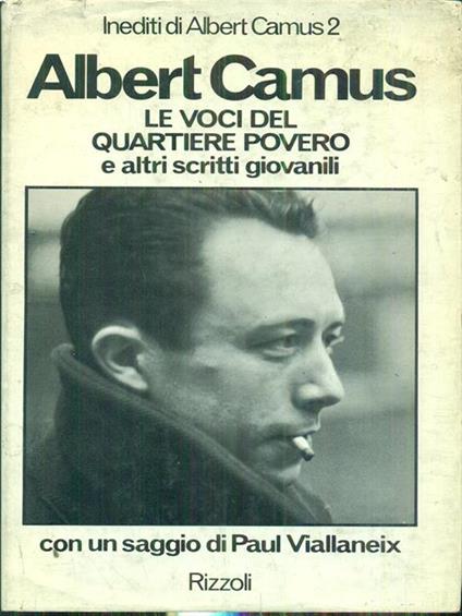 Le voci del quartiere povero - Albert Camus - copertina
