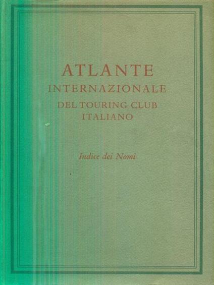 Atlante internazionale del Touring Club Italiano - copertina
