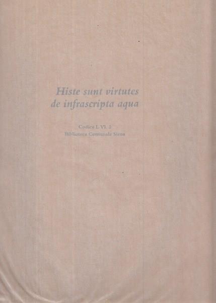 Histe sunt virtutes de infrascipta aqua