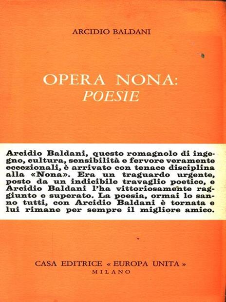 Opera Nona: poesie - Arcidio Baldani - 2