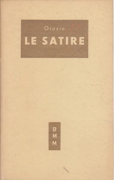 Le satire - Q. Flacco Orazio - copertina
