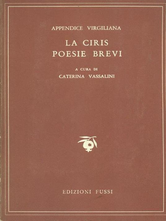 La ciris poesie brevi - copertina