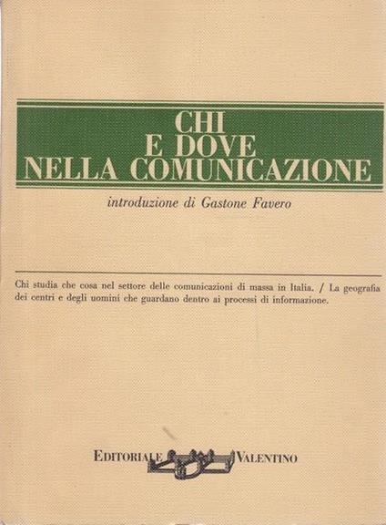 Chi e dove nella comunicazione - copertina