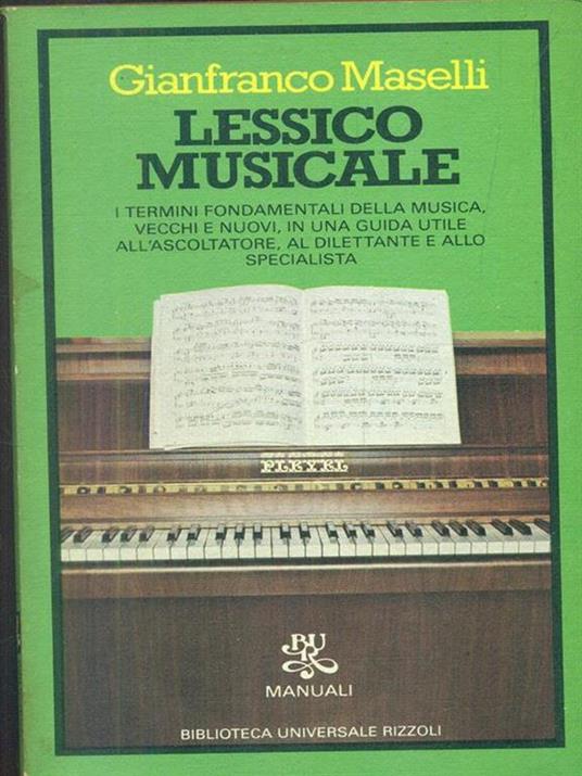 Lessico musicale - Gianfranco Maselli - copertina