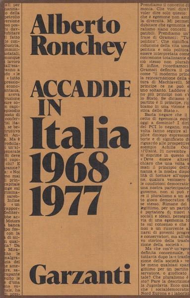 Accadde in Italia (1968-1977) - Alberto Ronchey - copertina