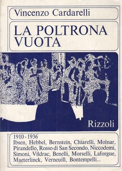 La poltrona vuota - Vincenzo Cardarelli - copertina