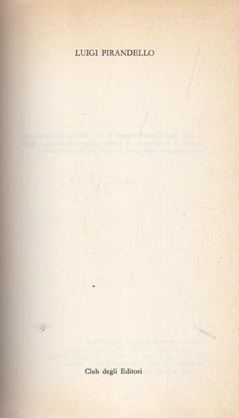 Luigi Pirandello. Premio Nobel 1934 - copertina