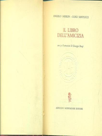 Il libro dell'amicizia - A. Merlin - copertina