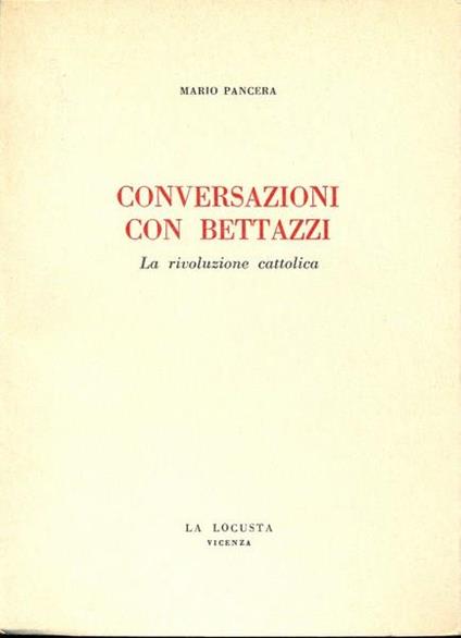 Conversazioni con Bettazzi - Mario Pancera - copertina
