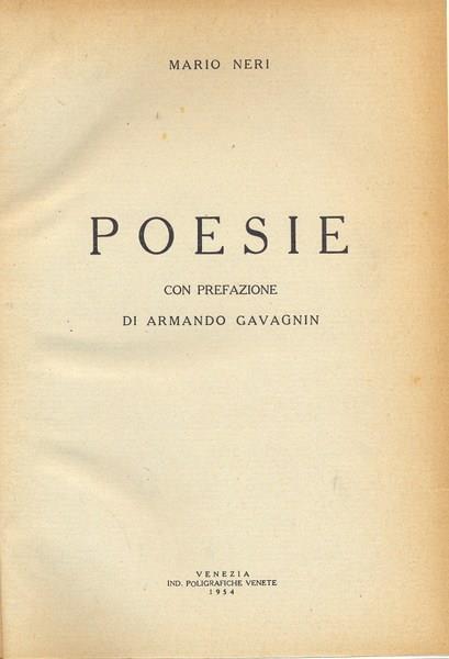 Poesie - Mario Neri - copertina