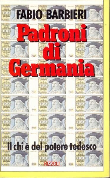 Padroni di Germania - Fabio Barbieri - copertina