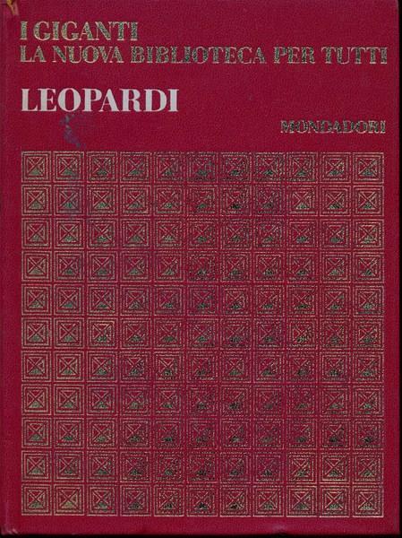 Leopardi. Opere - Giacomo Leopardi - copertina