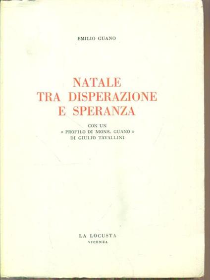 Natale tra disperazione e speranza - Emilio Guano - copertina