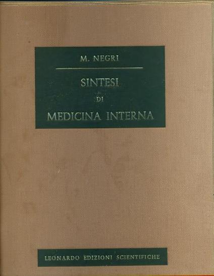 Sintesi di medicina interna - Marcello Negri - copertina