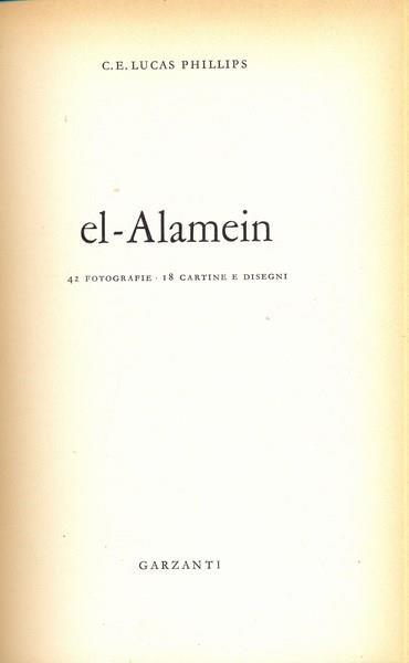 El-Alamein - Lucas Phillips - copertina