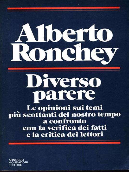 Diverso parere - Alberto Ronchey - copertina