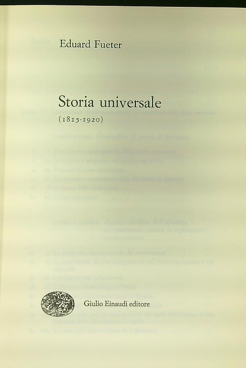 Storia universale 1815-1920