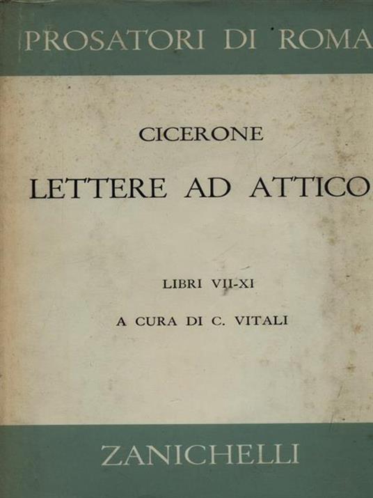 Lettere ad Attico - Marco Tullio Cicerone - copertina