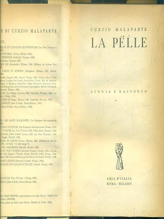 La pelle - Curzio Malaparte - copertina