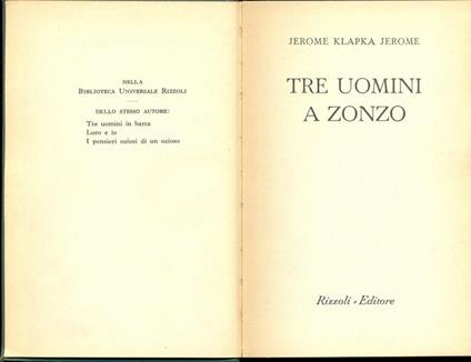Tre uomini a zonzo - Jerome K. Jerome - copertina