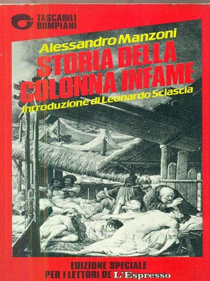 Storia della colonna infame. - Alessandro Manzoni - copertina