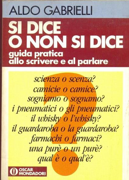 Si dice o non si dice - Aldo Gabrielli - copertina