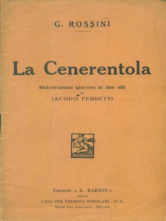 La cenerentola - Gioachino Rossini - copertina