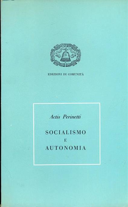 Socialismo e autonomia - copertina