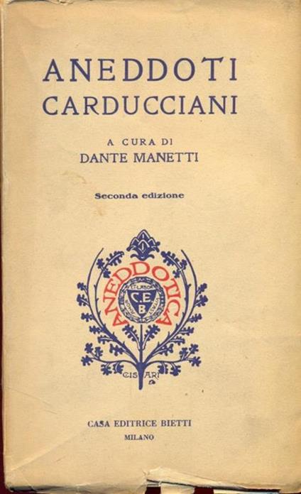 Aneddoti Carducciani - copertina