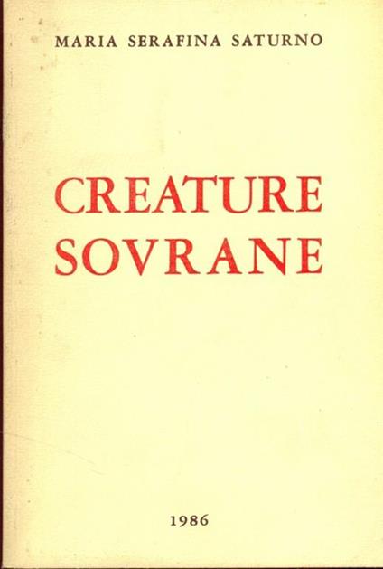 Creature sovrane - copertina