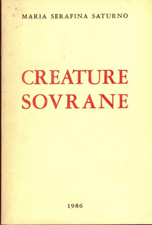 Creature sovrane - copertina