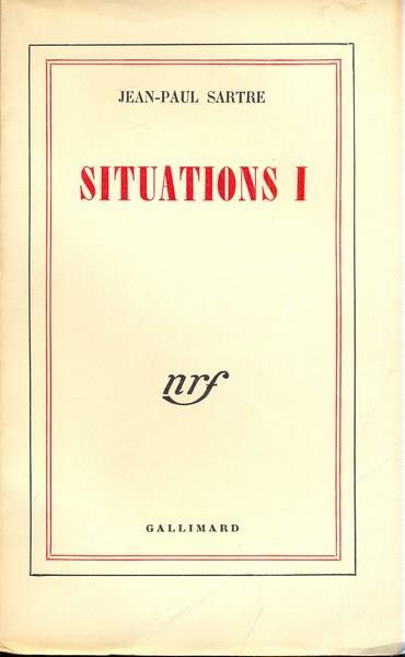 Situation I. In lingua francese - Jean-Paul Sartre - copertina