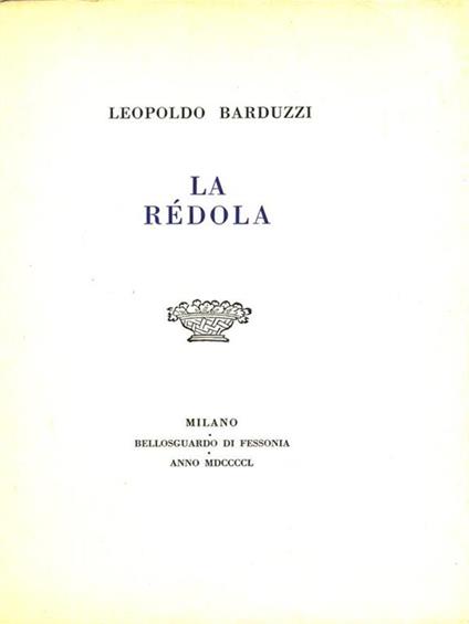 La redola - Leopoldo Barduzzi - copertina