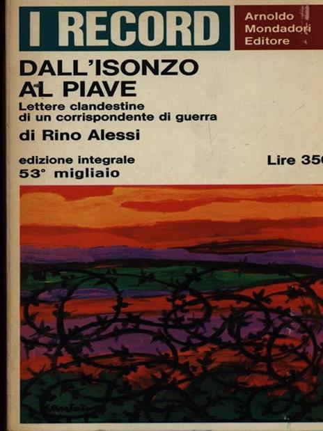 Dall'Isonzo al Piave - Rino Alessi - copertina