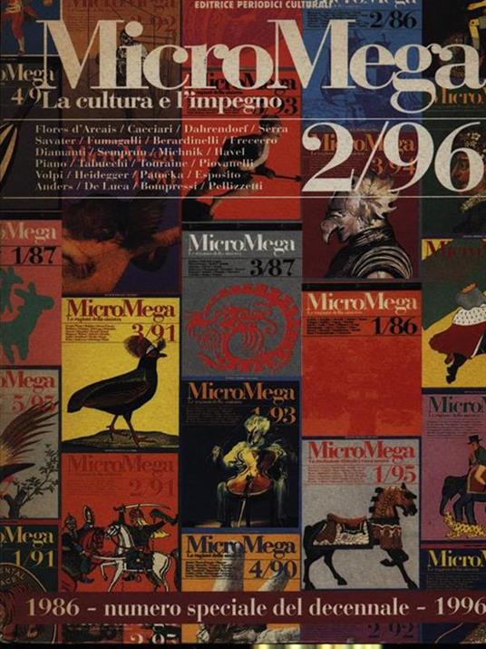 Micromega 2/96 La cultura e l'impegno - copertina