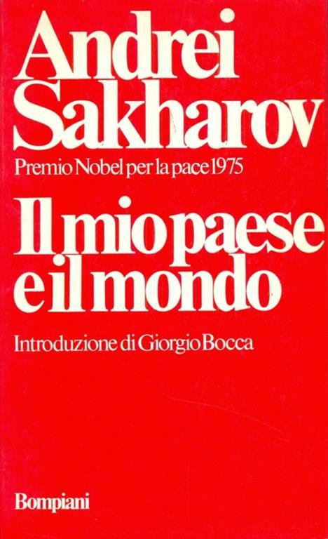 Il mio paese e il mondo - Andrej Sacharov - copertina
