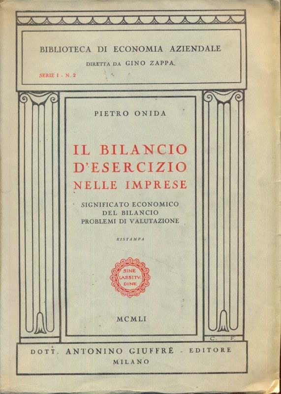 Il bilancio d'esercizio nelle imprese di: Pietro Onda