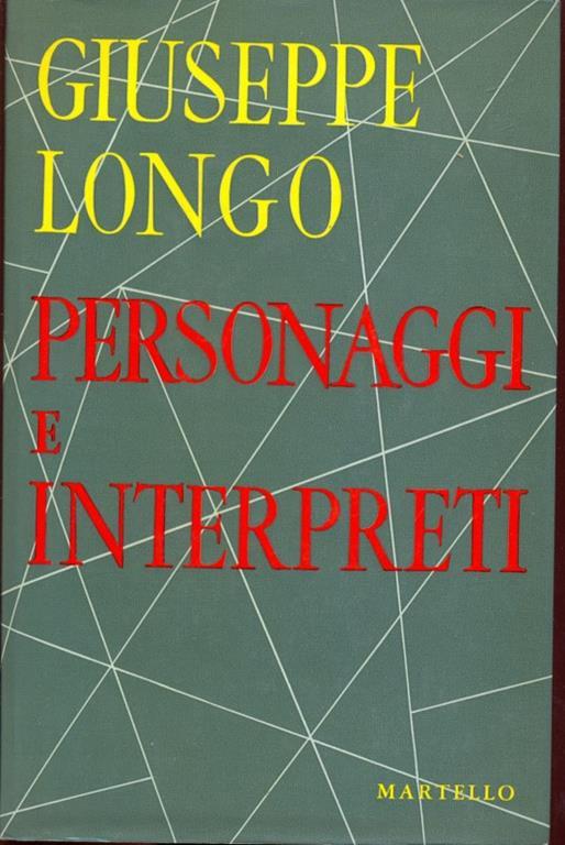 Personaggi e interpreti - Giuseppe Longo - copertina