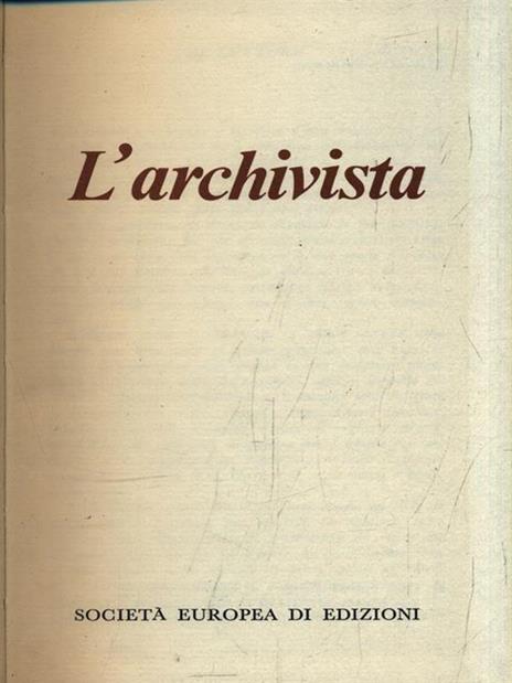 L' archivista - Marcello Staglieno - copertina