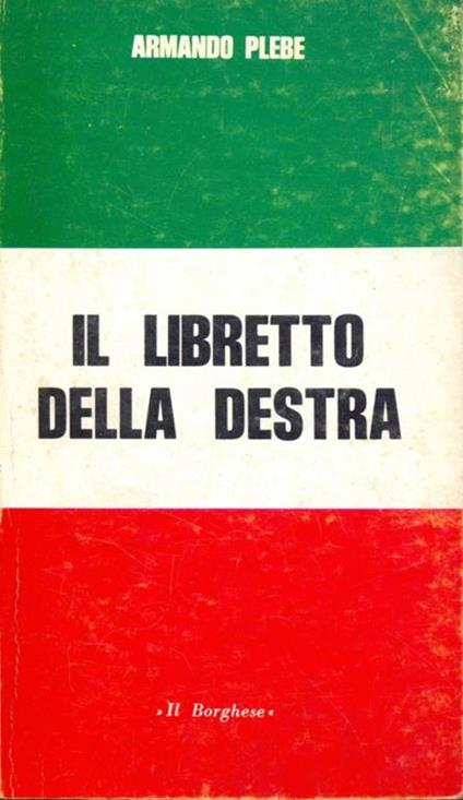 Il libretto della destra - Armando Plebe - copertina