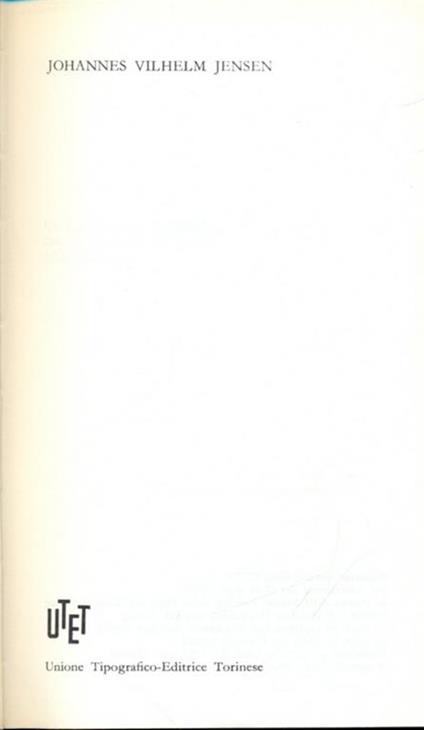 Johannes Vilhelm Jensen Premio Nobel 1944 - copertina