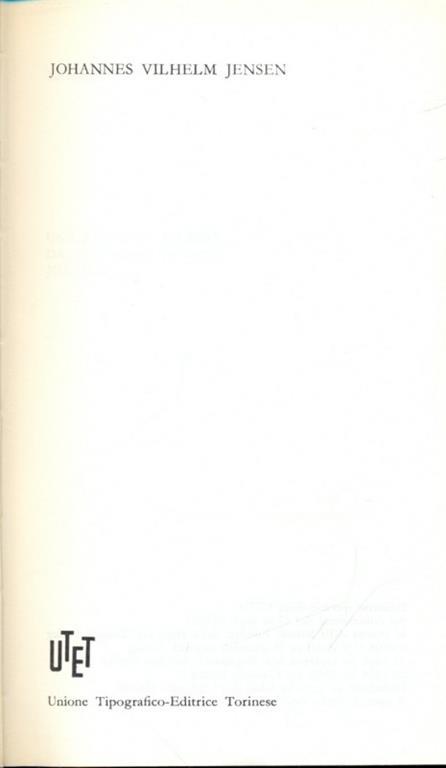 Johannes Vilhelm Jensen Premio Nobel 1944 - copertina