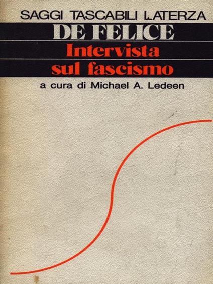 Intervista sul fascismo - Renzo De Felice - copertina