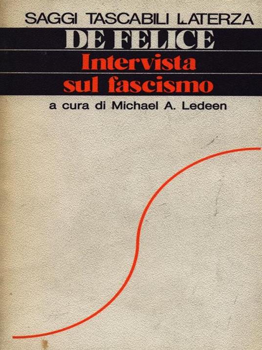 Intervista sul fascismo - Renzo De Felice - copertina