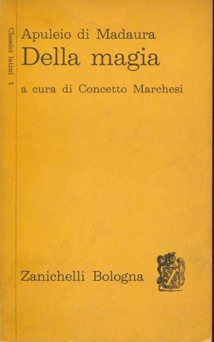 Della magia - Apuleio di Madaura - copertina